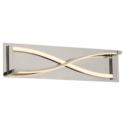 2 Light 22" Bathroom Vanity Light, Polished Nickel