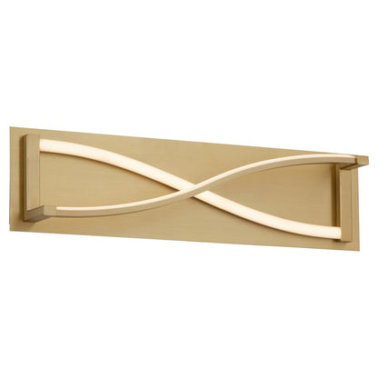 2 Light 22" Bathroom Vanity Light, Aged Brass