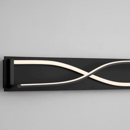 2 Light 34" Bathroom Vanity Light, Black