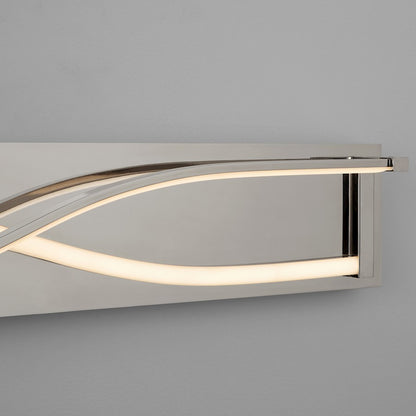 2 Light 34" Bathroom Vanity Light, Polished Nickel