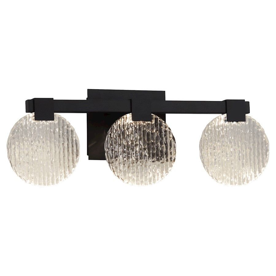 3 Light Bathroom Vanity Light, Black