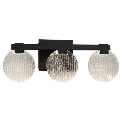 3 Light Bathroom Vanity Light, Black