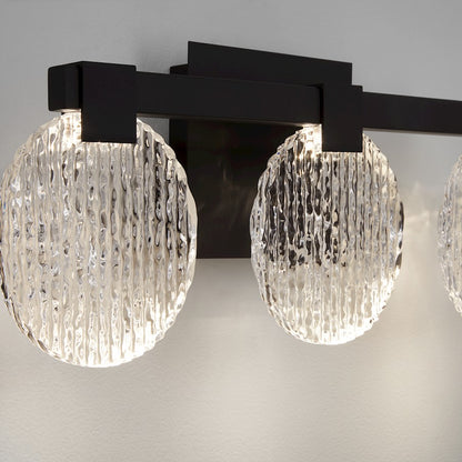 3 Light Bathroom Vanity Light, Black