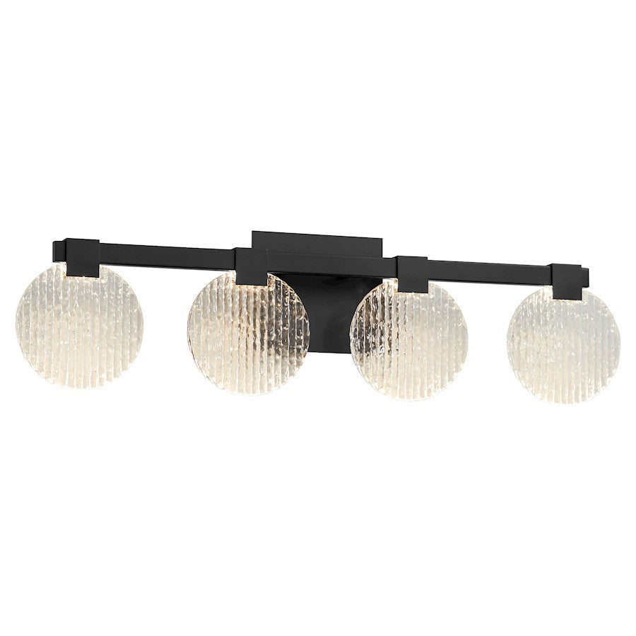 4 Light Bathroom Vanity Light, Black