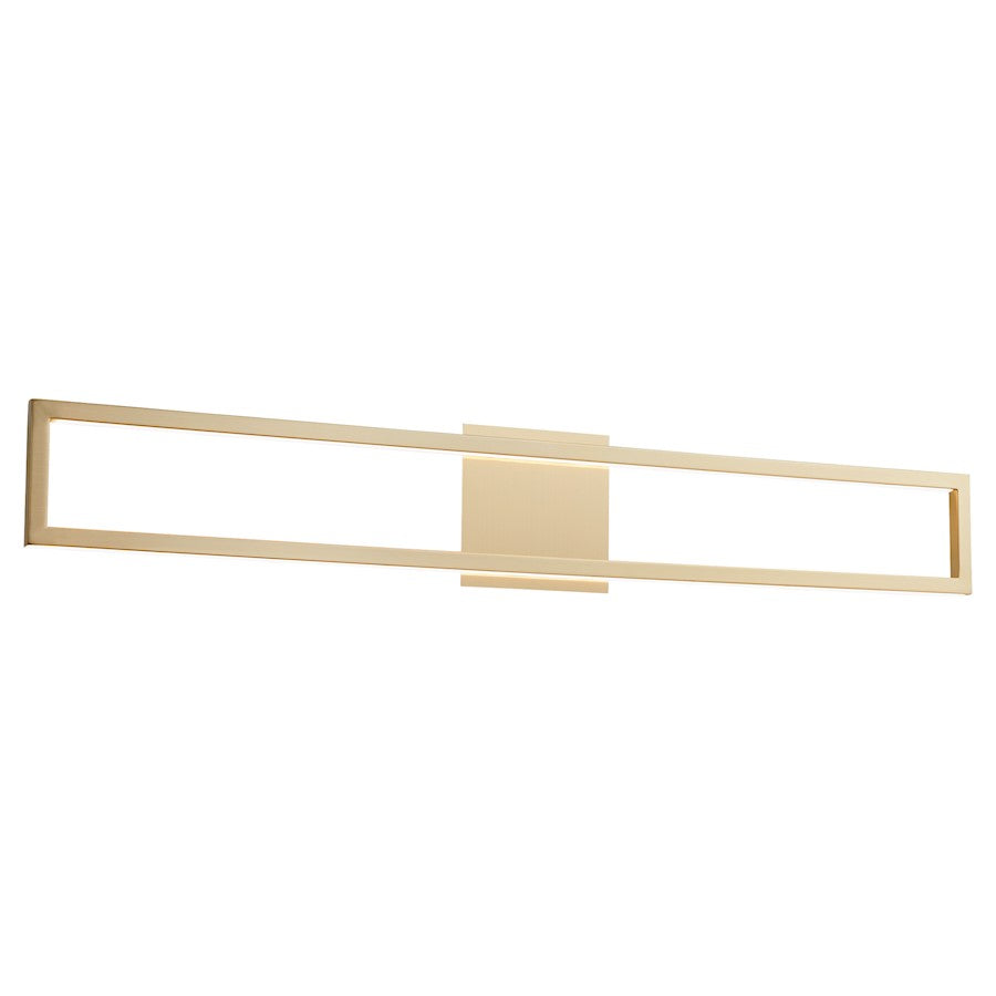 1 Light 36" Bathroom Vanity Light, Aged Brass