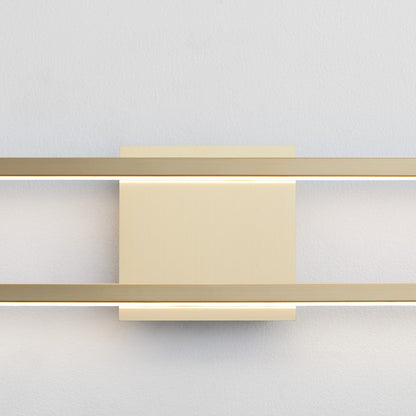 1 Light 36" Bathroom Vanity Light, Aged Brass