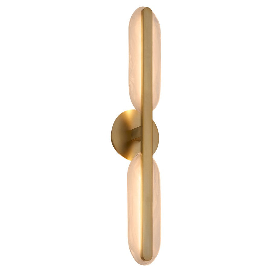 Oxygen Lighting Avian 2Lt 5Cct Vanity, Brushed Brass
