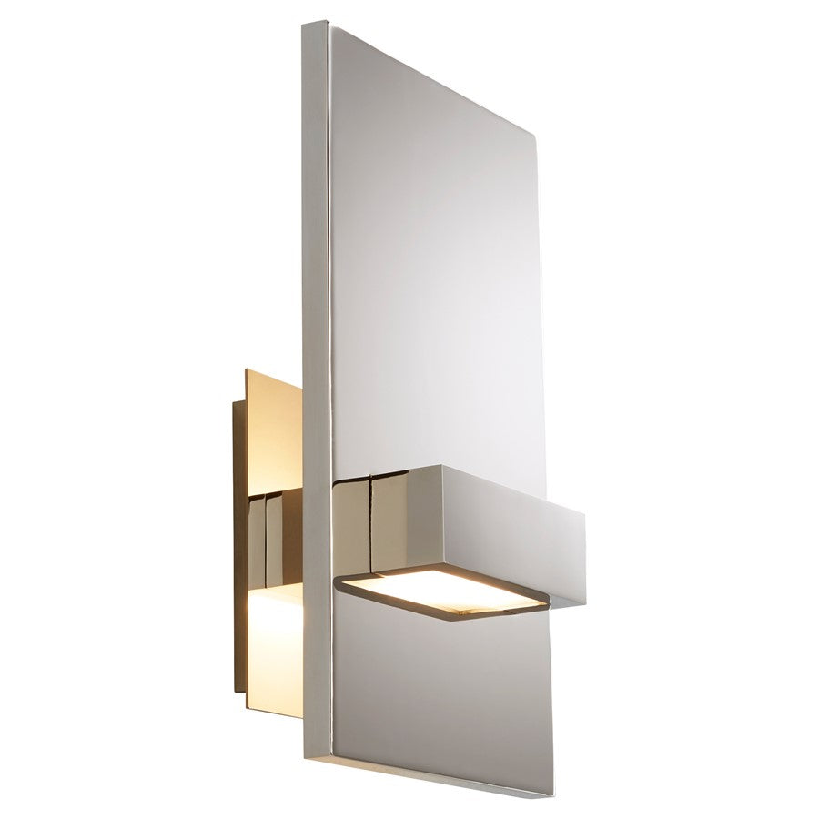 Oxygen Lighting Vela 4000K 120V Sconce, Polished Nickel