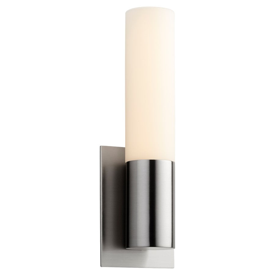 Oxygen Lighting Magneta 2700K 120V Glass Sconce, Satin Nickel
