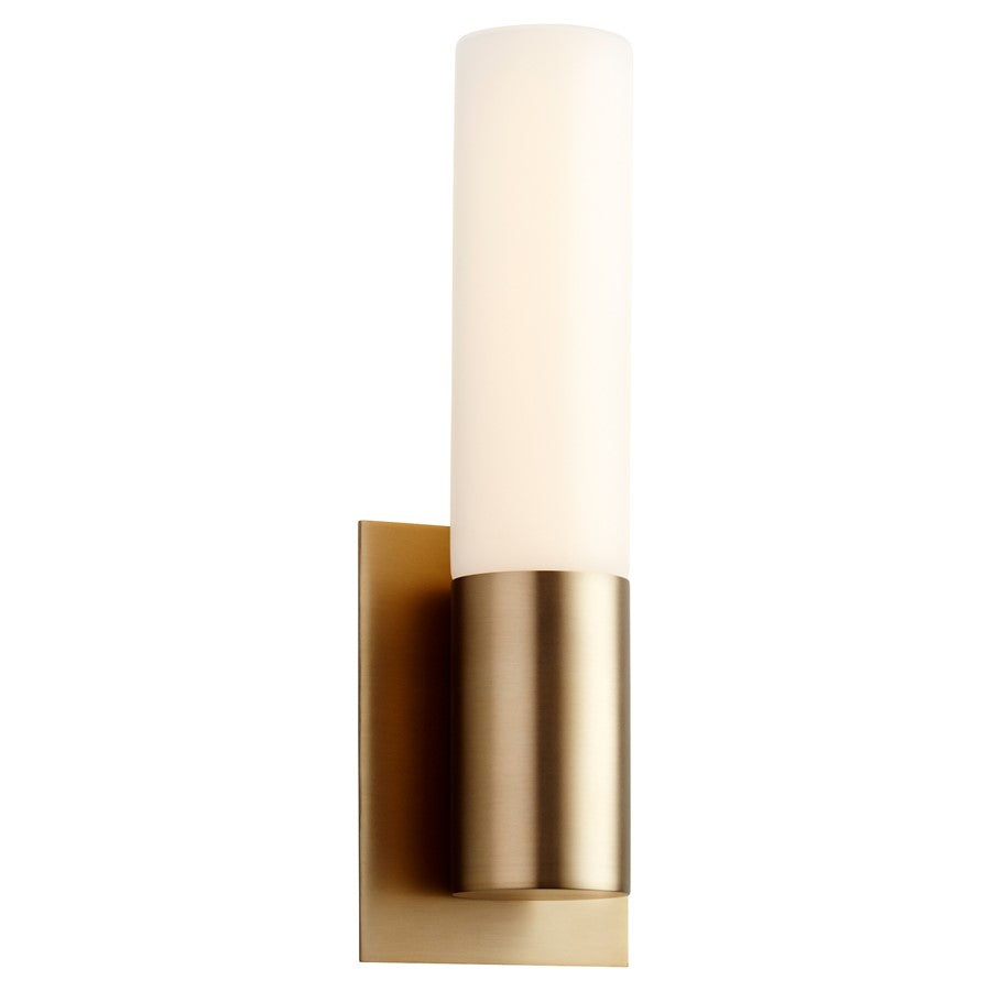 Oxygen Lighting Magneta 3500K 120V Acrylic Sconce, Aged Brass