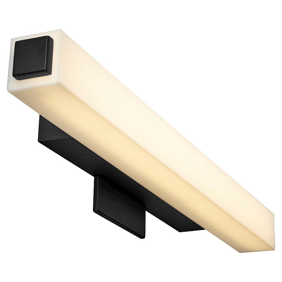 1 Light 24" Bathroom Vanity Light, Black