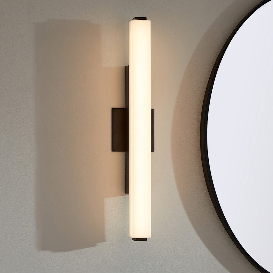 1 Light 24" Bathroom Vanity Light, Black