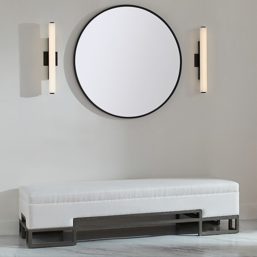 1 Light 24" Bathroom Vanity Light, Black