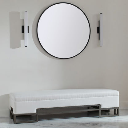 1 Light 24" Bathroom Vanity Light, Black