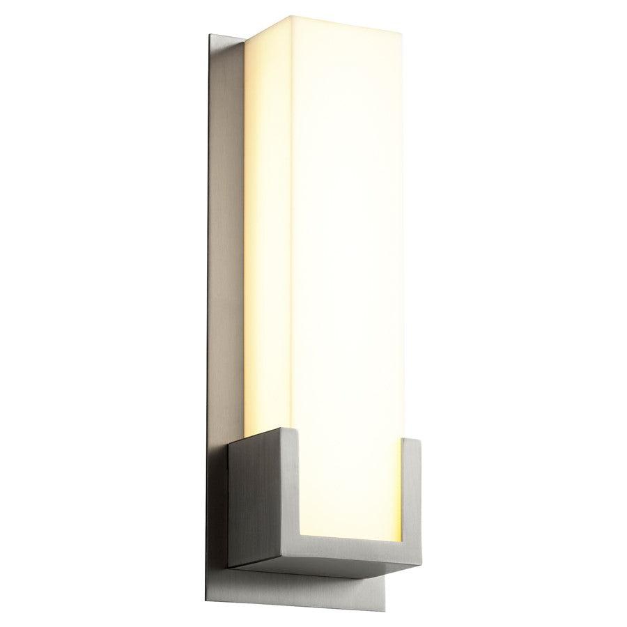 Oxygen Lighting Orion 3500K 120V Dim Sconce, Satin Nickel