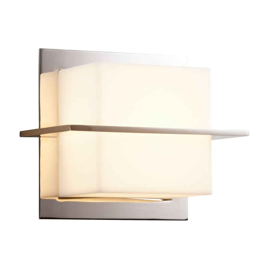 Oxygen Lighting Metrix 2700K 120V Sconce, Polished Nickel