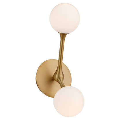 Oxygen Lighting Orbe 2Lt 5Cct Sconce, Brushed Brass