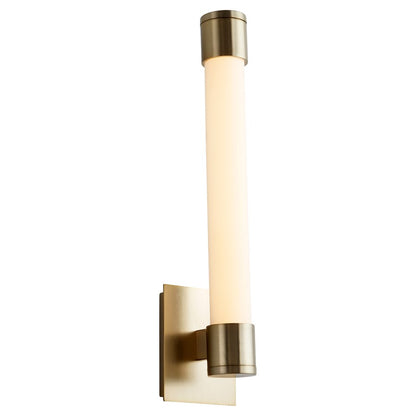 Oxygen Lighting Zenith 2700K LED Sconce, Aged Brass