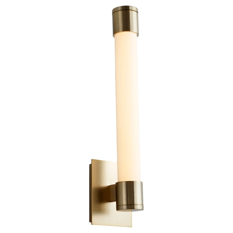Oxygen Lighting Zenith 4000K LED Sconce, Aged Brass