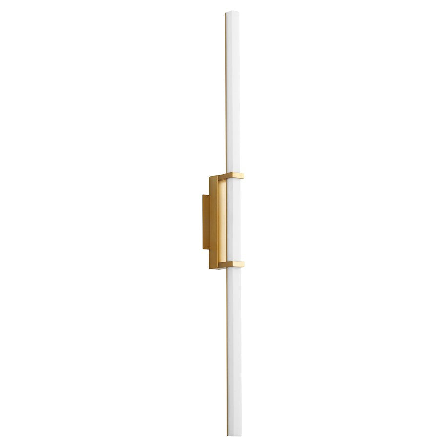 1 Light 36" Bathroom Vanity Light, Aged Brass