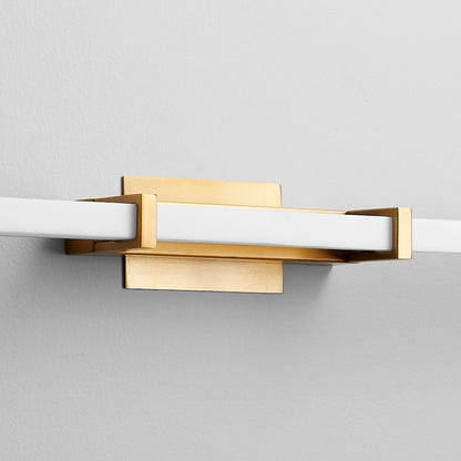 1 Light 36" Bathroom Vanity Light, Aged Brass