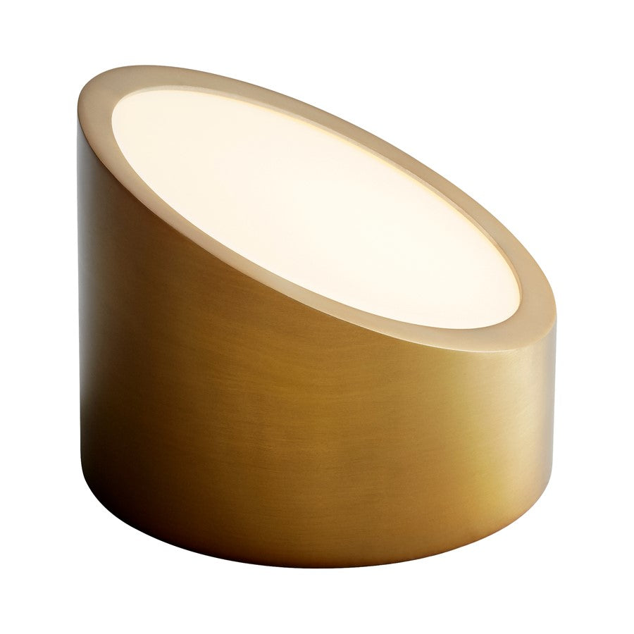 Oxygen Lighting Zeepers 3500K 120V Sconce, Aged Brass