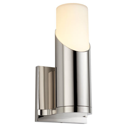 Oxygen Lighting Ellipse 2700K Glass Sconce, Polished Nickel