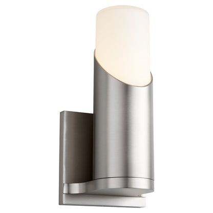Oxygen Lighting Ellipse 3500K Glass Sconce, Satin Nickel