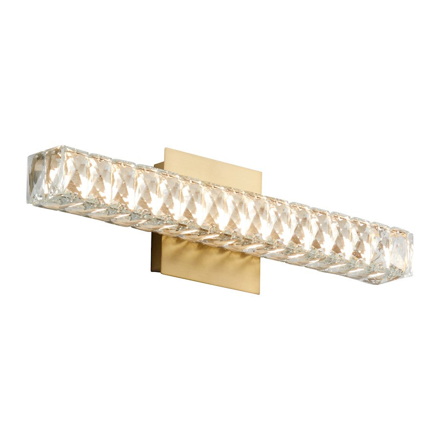 1 Light 20" Bathroom Vanity Light, Aged Brass