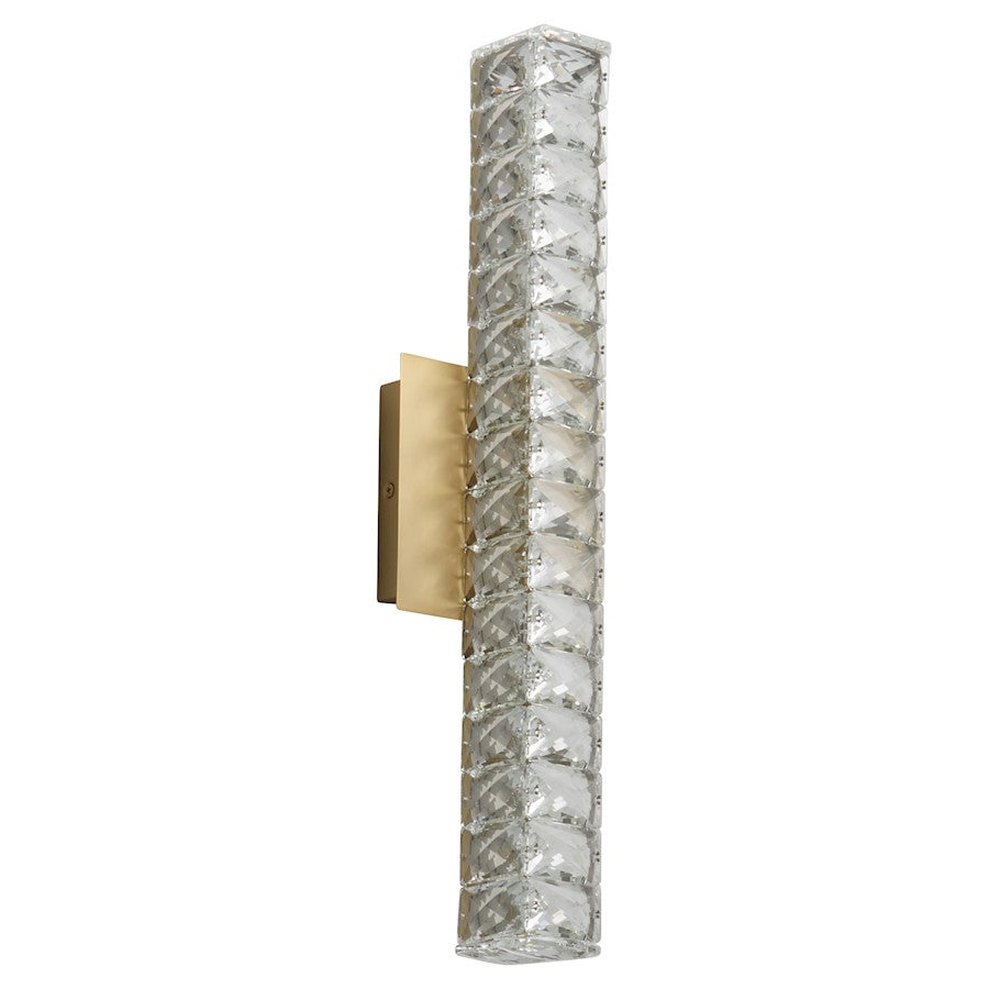 1 Light 20" Bathroom Vanity Light, Aged Brass