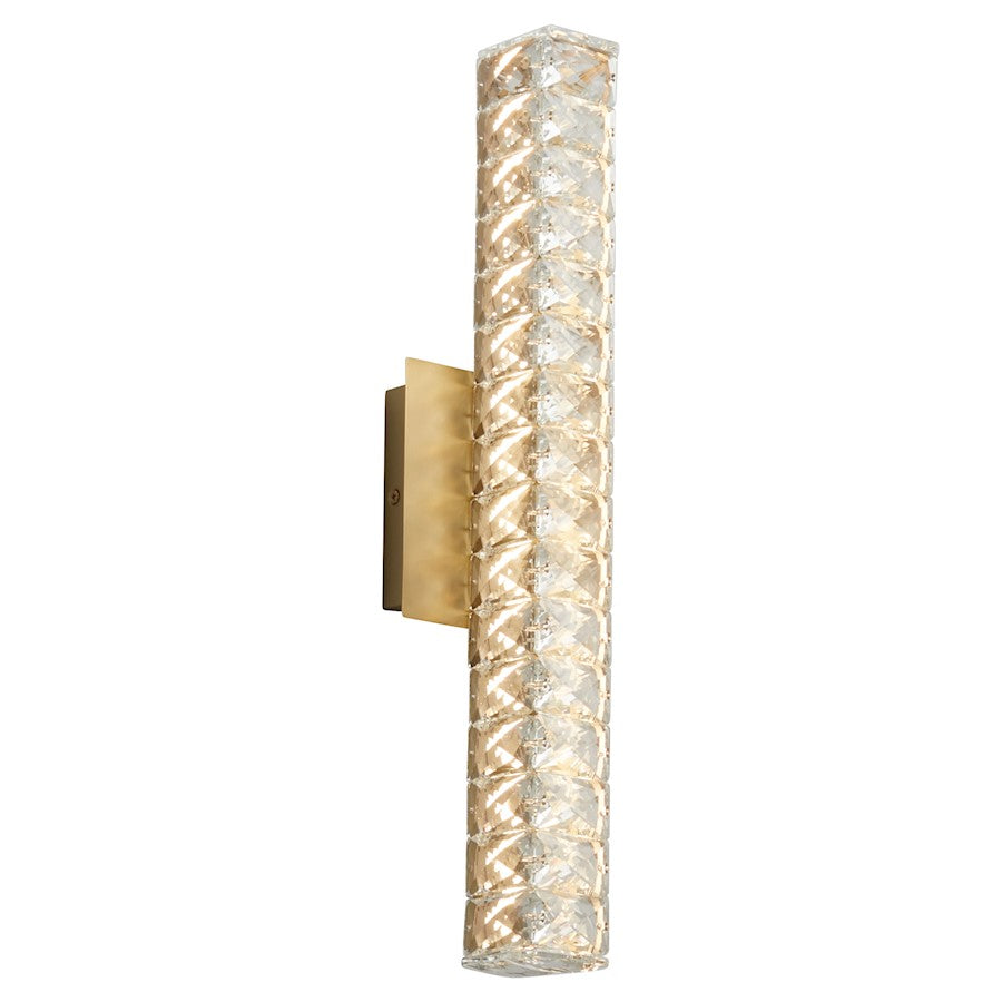 1 Light 20" Bathroom Vanity Light, Aged Brass