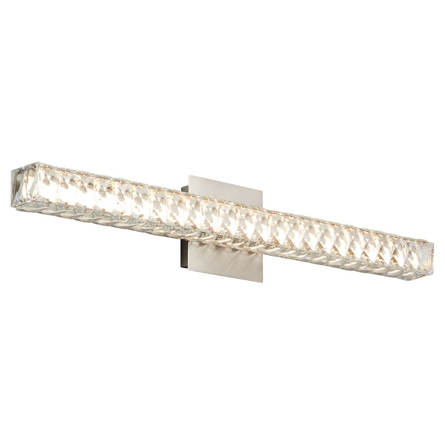 2 Light 30" Bathroom Vanity Light, Satin Nickel