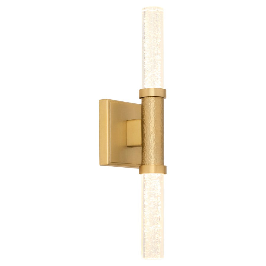 Oxygen Lighting Monet 3000K LED Sconce, Aged Brass
