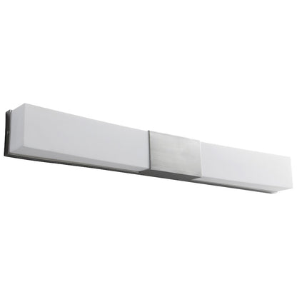 2 Light Bathroom Vanity Light, Satin Nickel