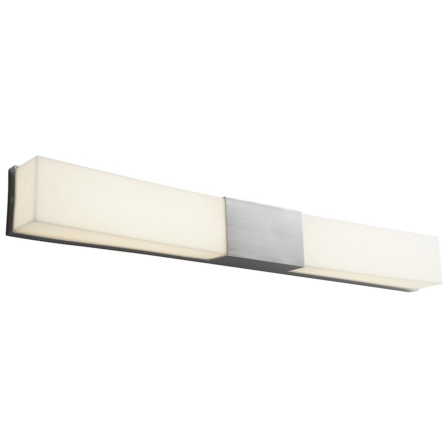 2 Light Bathroom Vanity Light, Satin Nickel