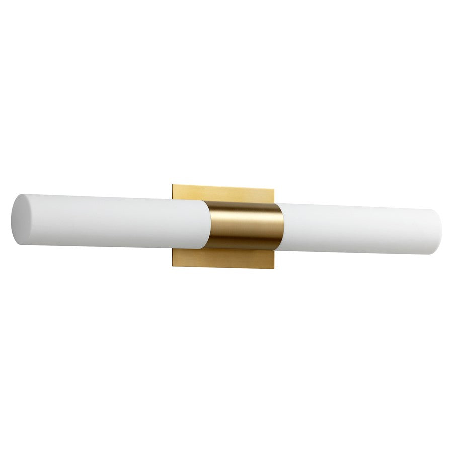 Oxygen Lighting Magneta 2700K 120V Acrylic Vanity, Aged Brass - 3-590-2740