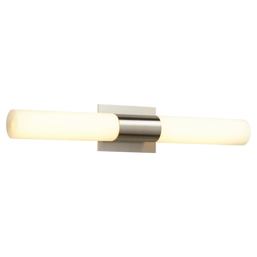 Oxygen Lighting Magneta 3500K 120V Glass Vanity, Satin Nickel
