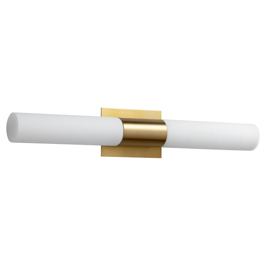 Oxygen Lighting Magneta 3500K 120V Glass Vanity, Aged Brass - 3-590-35140