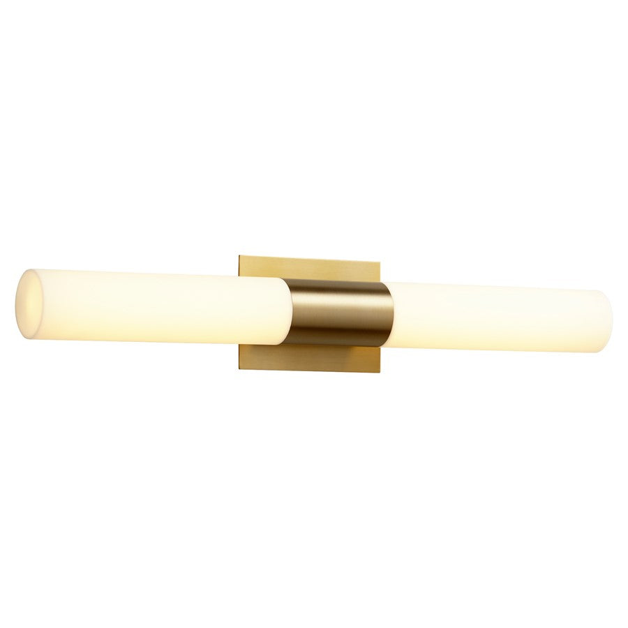 Oxygen Lighting Magneta 3500K 120V Acrylic Vanity, Aged Brass