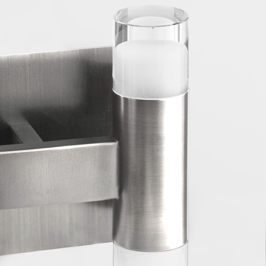 6 Light LED Bathroom Vanity Light, Satin Nickel