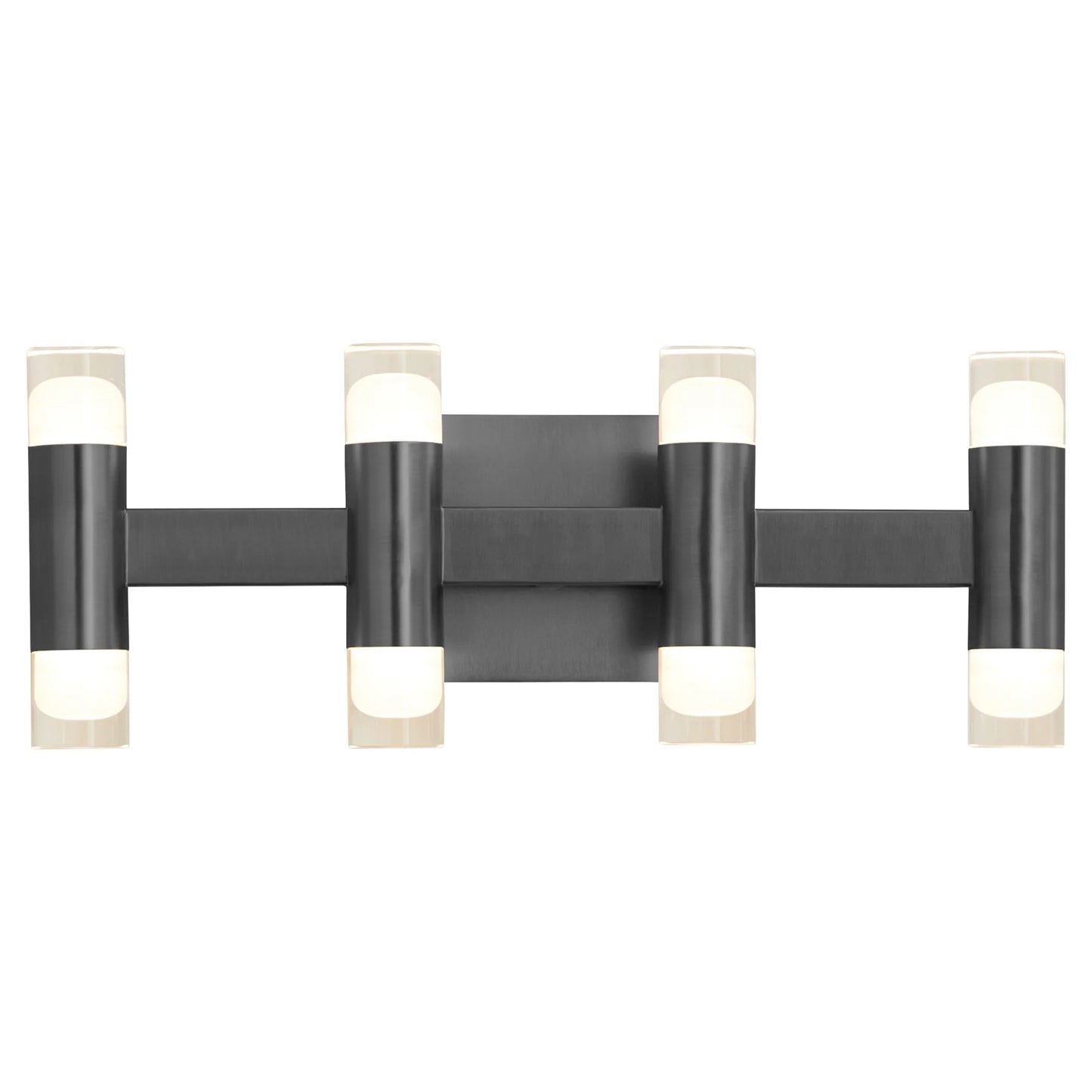 8 Light LED Bathroom Vanity Light, Black