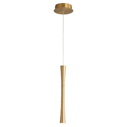 1 Light Pendant, Aged Brass