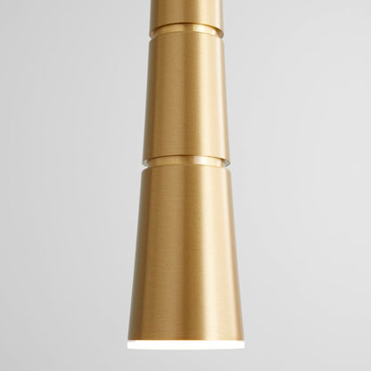 1 Light Pendant, Aged Brass