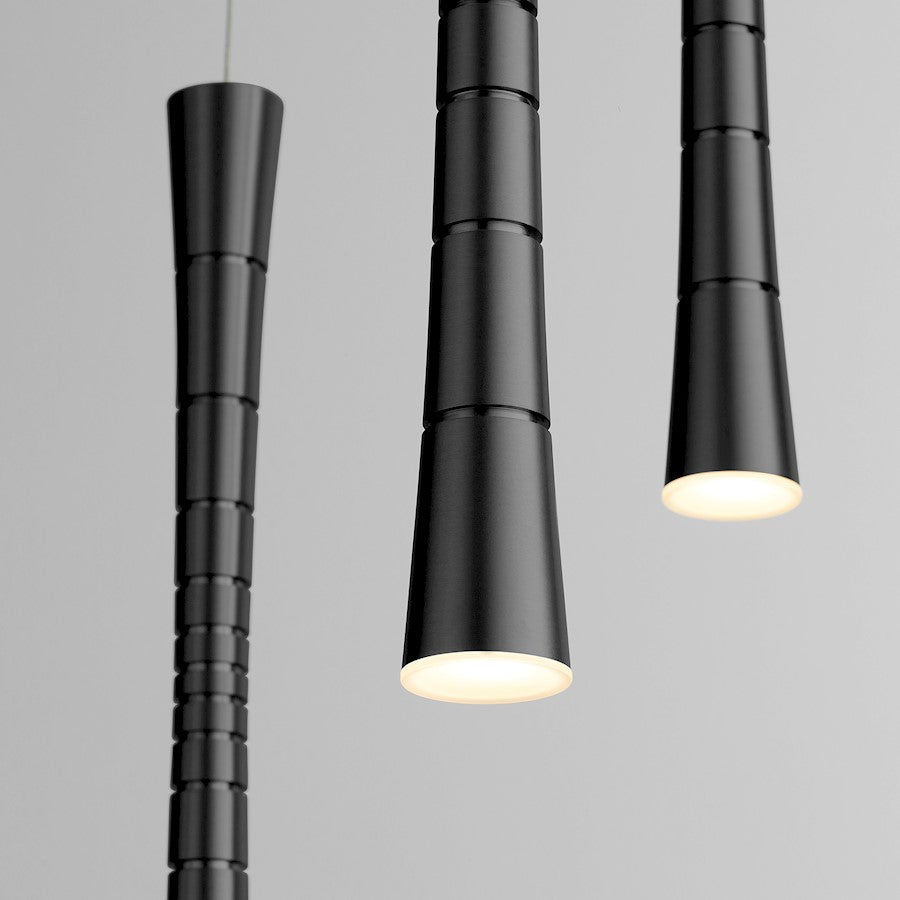 5 Light Pendant, Black