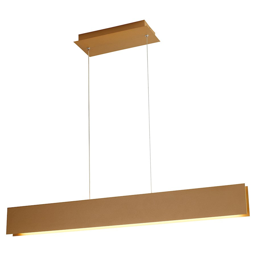 1 Light 36" LED Pendant, Powdered Gold