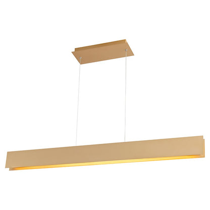 1 Light 46" LED Pendant, Powdered Gold