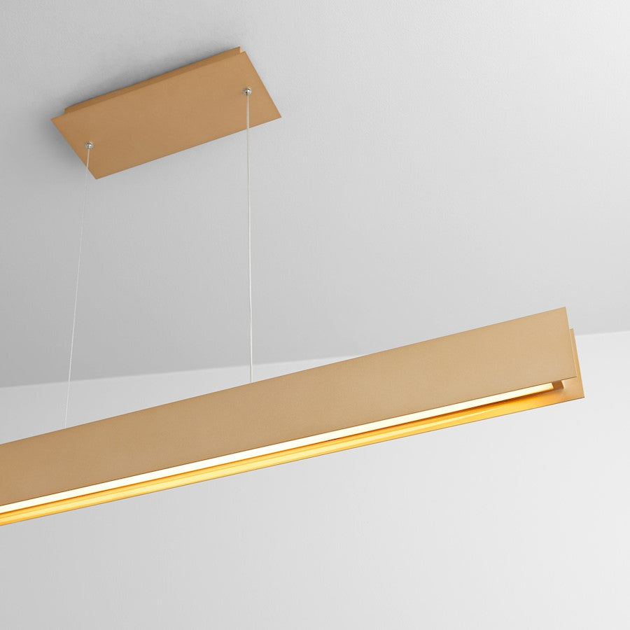 1 Light 46" LED Pendant, Powdered Gold