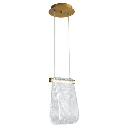 1 Light 7W LED Pendant, Aged Brass