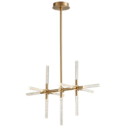 11 Light Led Ceiling Mount, Aged Brass