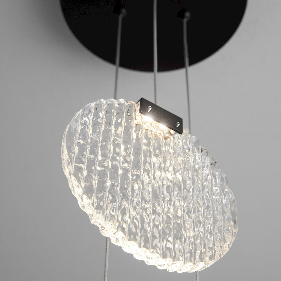 3 Light Pendant, Black